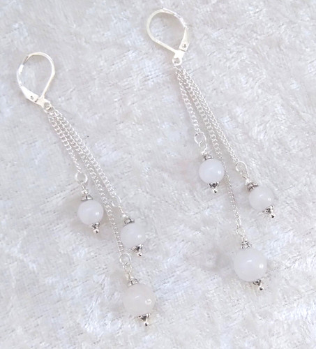 White jade bead 7cm - bead,