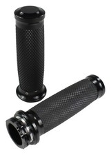 Grips - 1 inch - Aluminium - Pussi - Black → Suzuki VS 1400 Intruder