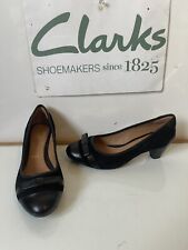 Clarks Leather Heels Shoes Size UK 4 EU 37 Extra Wide Fit ,,x