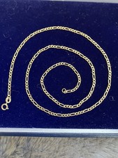 9CT GOLD FIGARO LINK NECKLACE