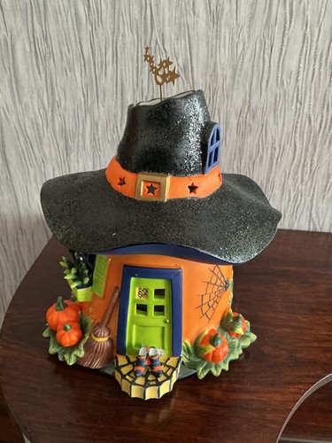 Partylite pumpkin witch house - pumpkin,