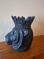 LEOPARD HEAD Tribal Ornament Home Decoration Statue ShabbyChic Candleholder Boho