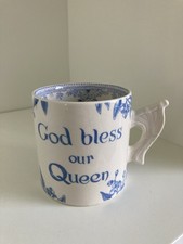 Burleigh Pottery Mug Cup Diamond Jubilee Queen Elizabeth