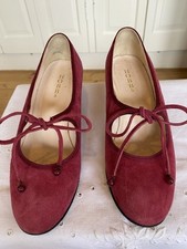 HOBBS Raspberry Red Suede  Shoes 36 UK 3.5 
