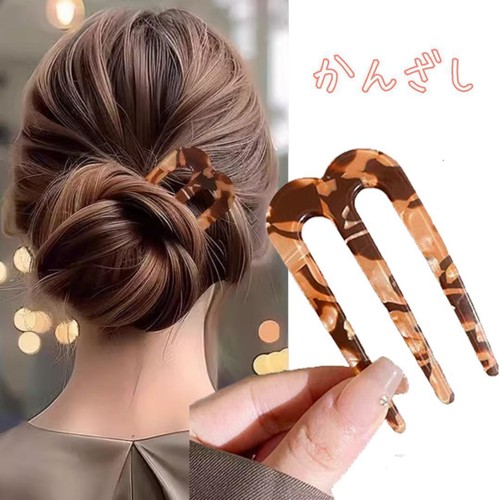 Kanzashi shape hair clip - kanzashi,