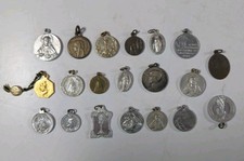 20 Vintage French Religious Holy Medals Christianity Lourdes Saints (F)