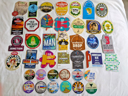 Joblot beer pump badges - beer,