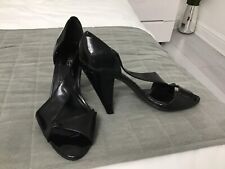 EVIE@PEACOCKS BLACK PATENT FAUX LEATHER SHOES SIZE 4