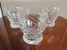 Set of  Three Vintage Edinburgh Crystal  Whisky Tumblers