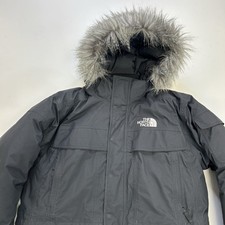 The North Face Mcmurdo Parka Winter Jacket Black/ Fur Hood Men's Size L  #232