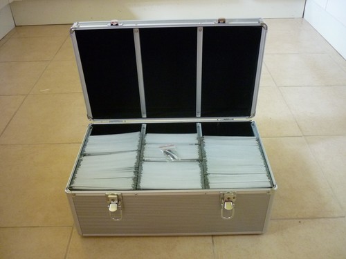 Aluminium dvd storage box - aluminium, cd/dvd