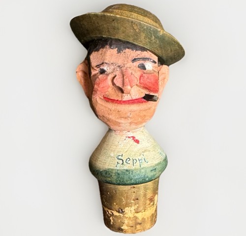 Vintage hand carved wooden - carved,