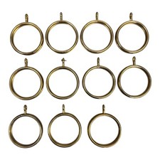 Vintage High Quality Solid Brass Curtain Rings With Eyelet Wide Gauge 40mm