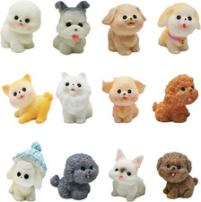 12Pcs Mini Dog Figurines 1Inch