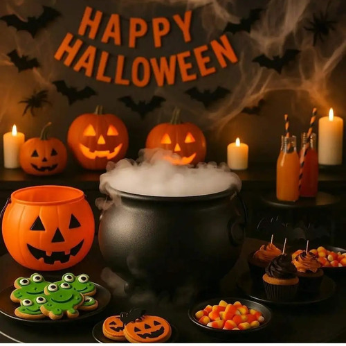 Halloween witch pot smoke - pot,