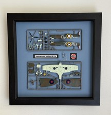 Framed Spitfire MK1 Model Art .  1/72 kit pro-painted and mounted for display
