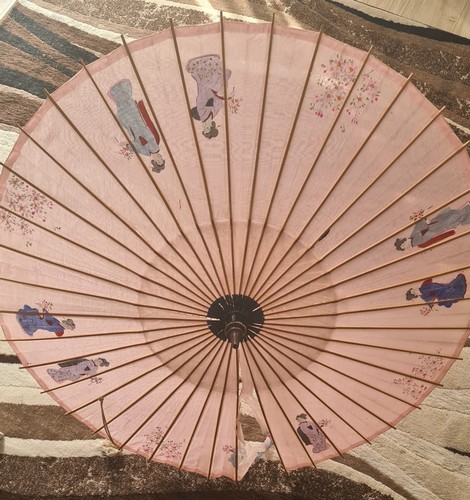 Vintage asian parasol umbrella - vintage,