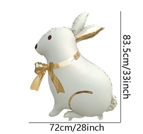Easter balloon bunny gold - easter,