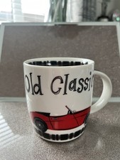 Alex Clark ”Old Classic” Red Sports Car Mug. Motorsport, Collectible, Fun.