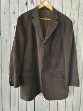 Lino Vierra Corduroy Mens Jacket Size 44 Long Brown Cord Gent GB12