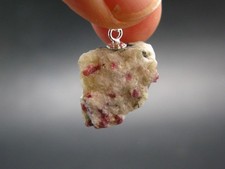 Rare Kakortokite Silver Pendant From Greenland - 2.29 Grams - 0.8"