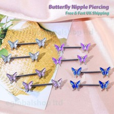 Butterfly nipple jewelry - butterfly,