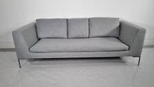 BB Italia Charles sofa in luxuriously soft light grey wool impeccable condition