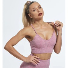 Fitness bra solid tight push