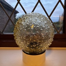 Vintage Amber Bubble Glass