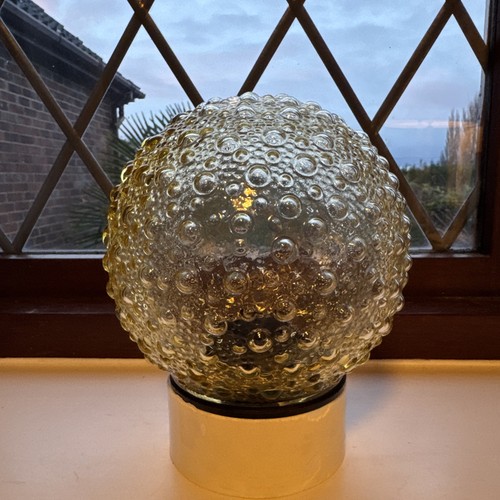 Vintage amber bubble glass - amber,