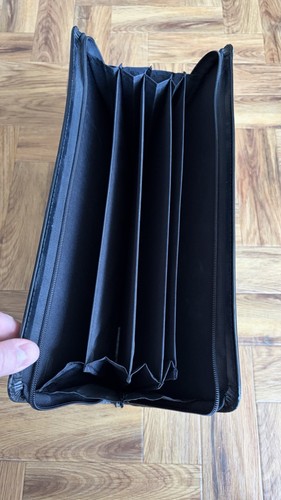 Leather folio case black - leather,