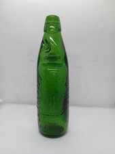 10oz Scarborough & Witby Green Glass Codd Bottle