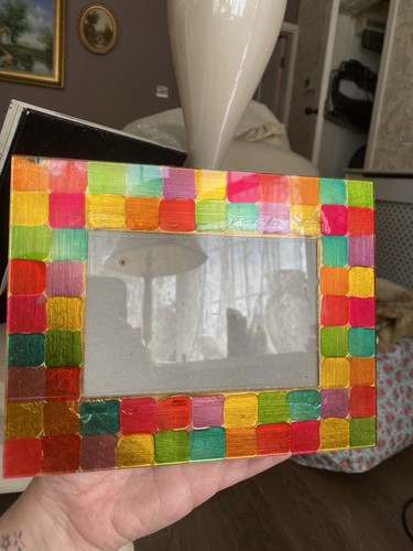 Vibrant rainbow glass mosaic - glass,