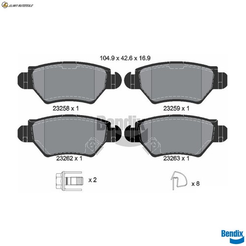 Brake pad set disc brake