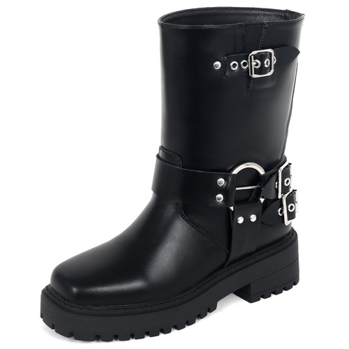 Women mid calf combat boots - calf,