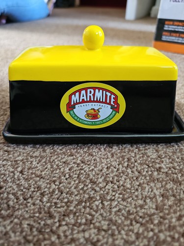 Marmite butter dish - butter, ceramic