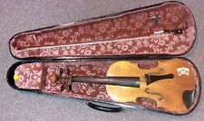 Antique Old Violin Copie de Albani (Mathias) 1654 and Old Wooden Violin Case