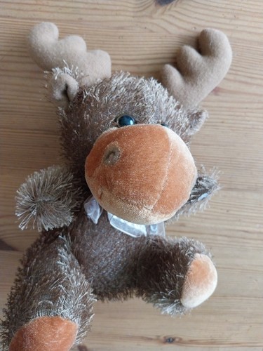 Soft hairy moose - plush,