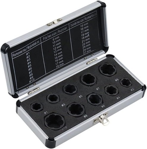 Impact nut remover set - set, 10pcs