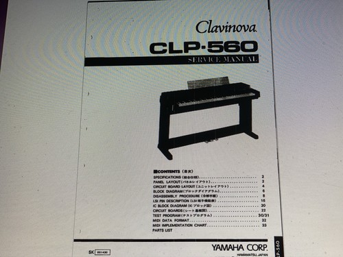 Yamaha clp 560 service - clp-560,