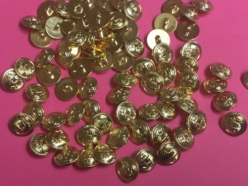 100 gold anchor - gold, metal