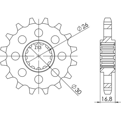 Pitch sprocket 530 z - 530,