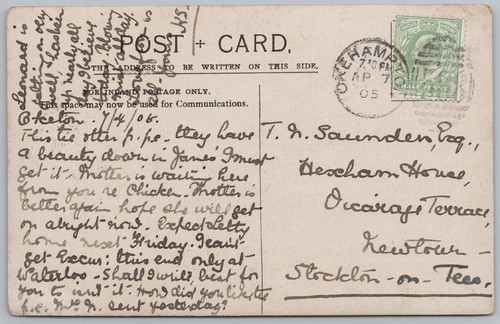 Newtown durham postcard - newtown, co