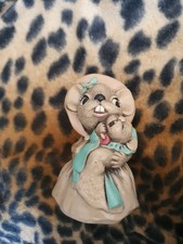 Rare Pendelfin Mother Mouse Unusual Colourway 1960s Label