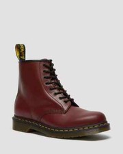 Dr. Martens 1460W Women's Smooth Leather Lace Up Boots Cherry Red - 7 UK, 41 EU