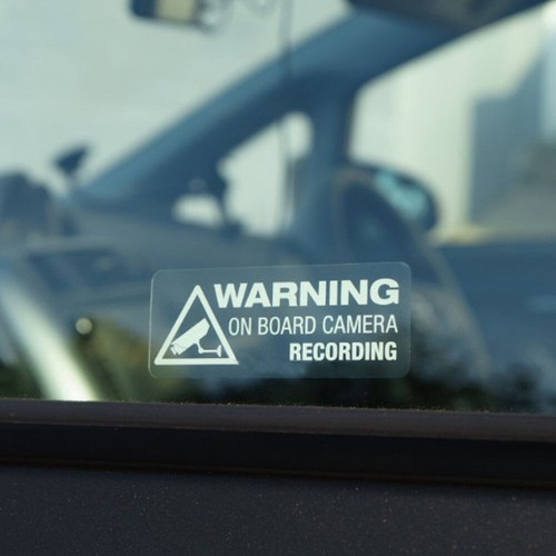 Warning board camera - on,