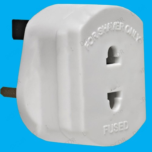 White shaver adaptor - white, plug