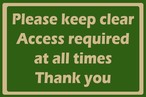 Please keep clear access - please,