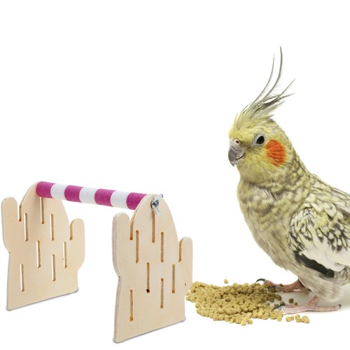 Wooden bird perch stand multi - perch,