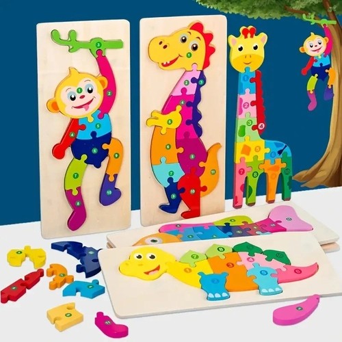 Wooden alphabet numbers jigsaw - wooden,